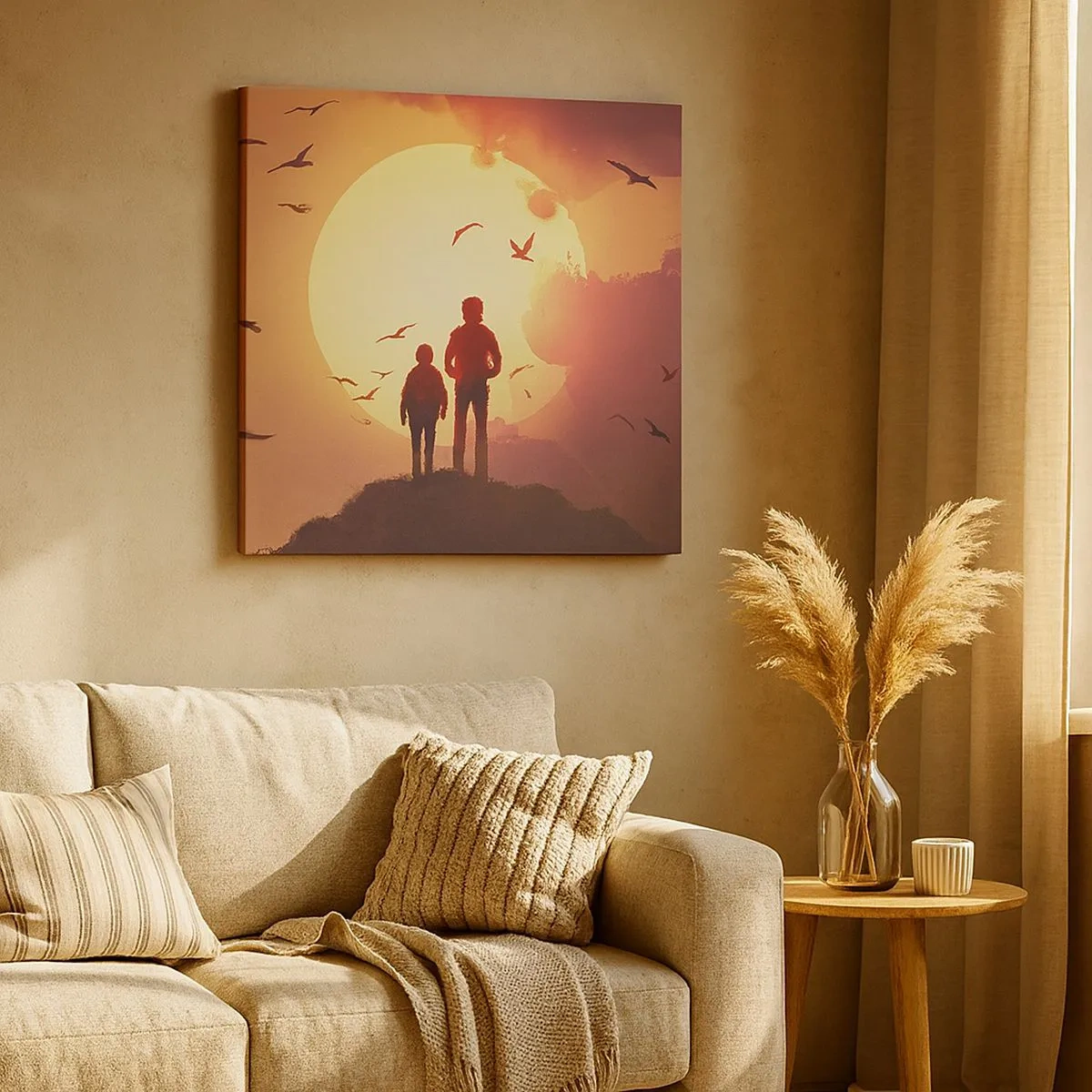 Obraz na plátne - So slnkom tvári v tvár - 30x30 cm