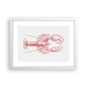Plagát v bielom ráme - Homár hodný Homéra - 40x30 cm