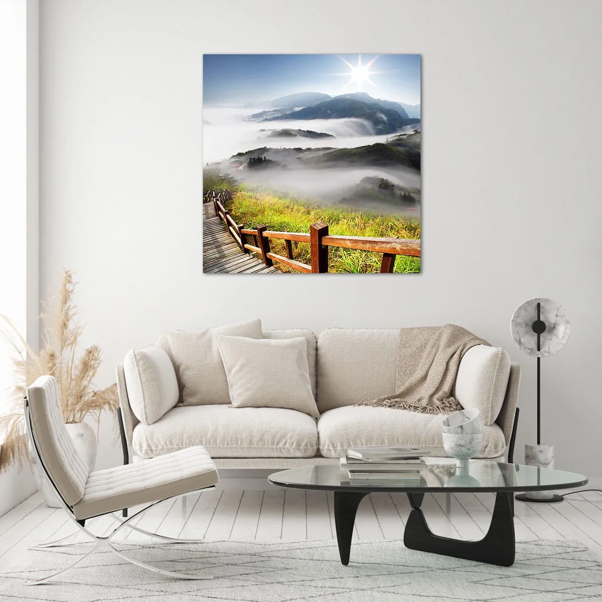 Obraz na skle - Utkané zo žiary a hmly - 50x50 cm