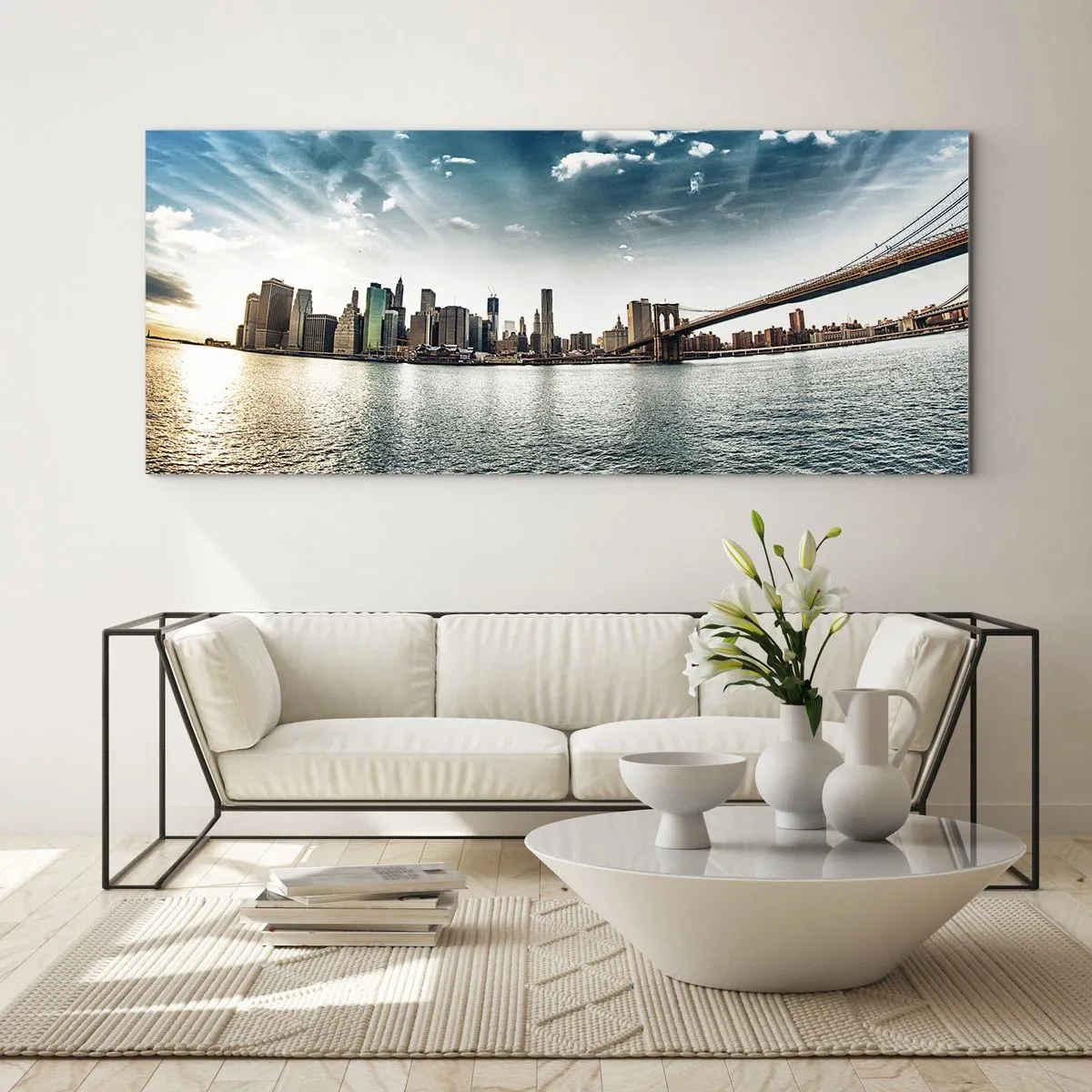 Obraz na skle - Sklenený ostrov - 100x40 cm