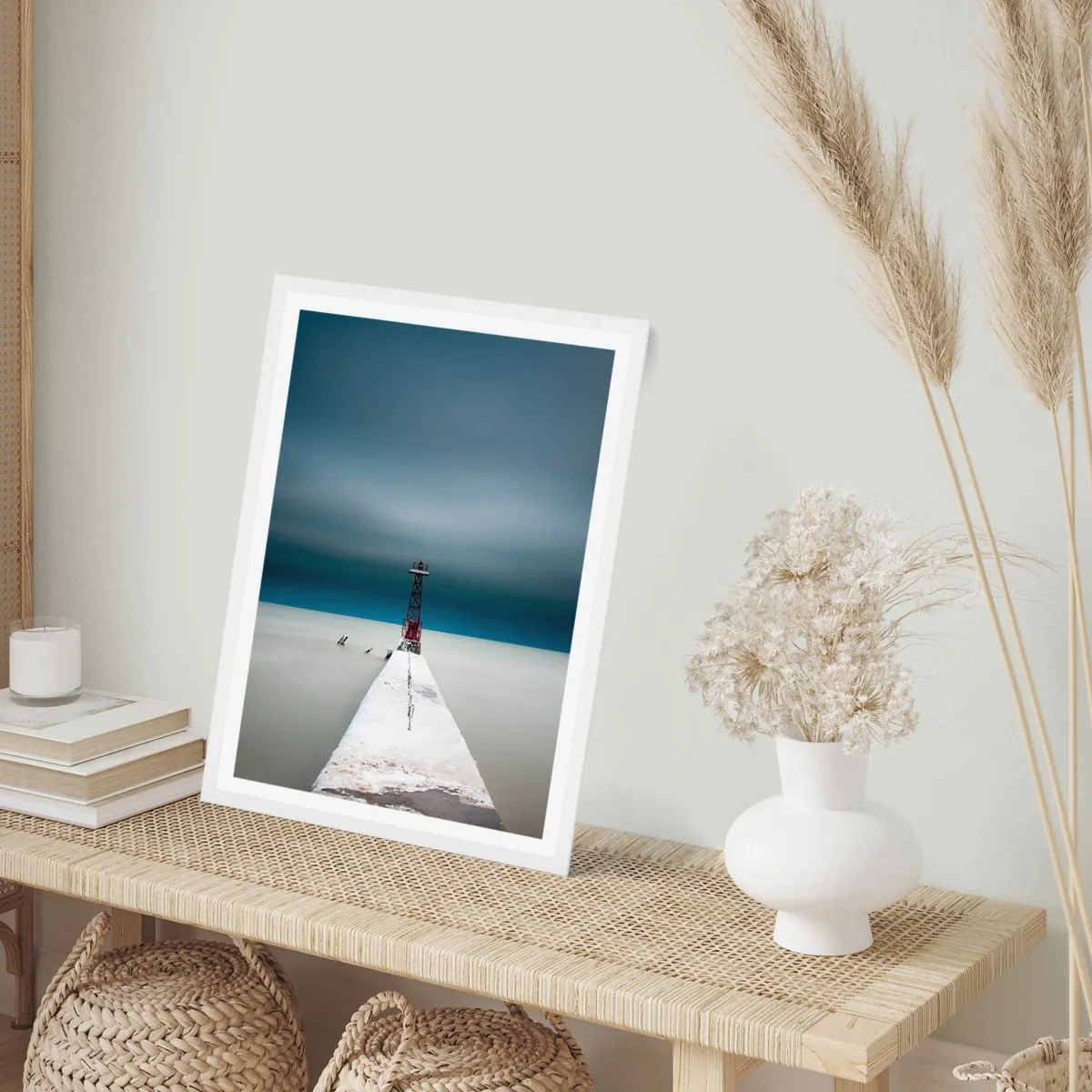 Plagát v bielom ráme - Stretnúť sa s nekonečnom - 70x100 cm