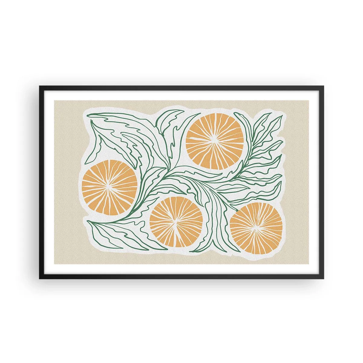 Plagát v čiernom ráme - Etnicky s abstraktným nádychom - 91x61 cm