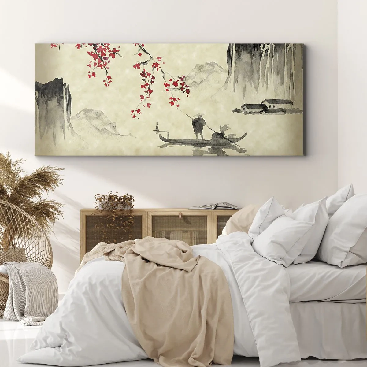 Obraz na plátne - V krajine kvitnúcich čerešní - 100x40 cm