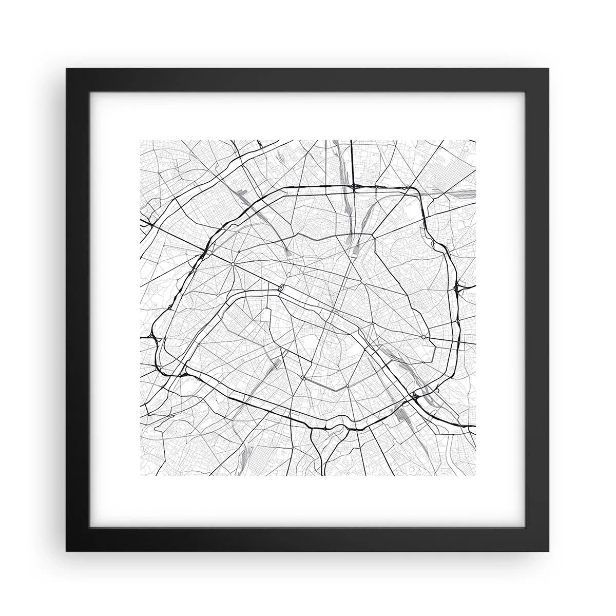 Plagát v čiernom ráme - Kvet Paríža - 30x30 cm
