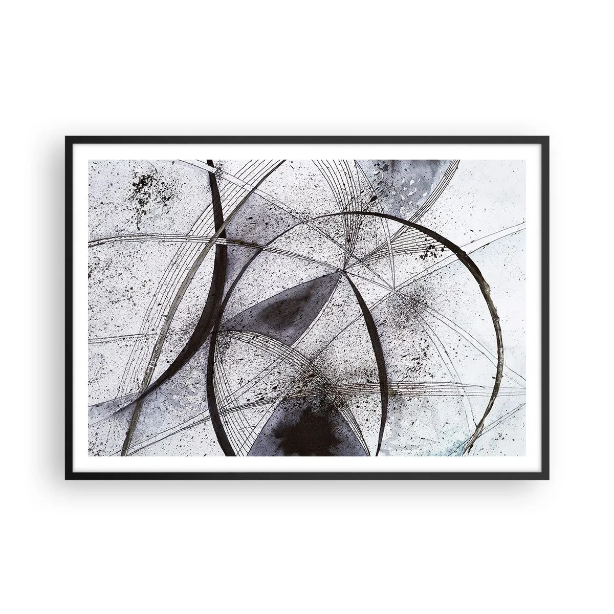 Plagát v čiernom ráme - Futuristická fantázia - 100x70 cm