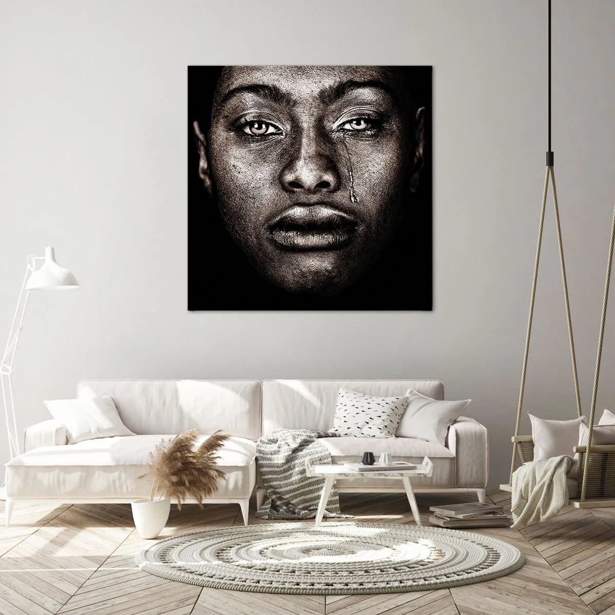 Obraz na plátne - Jedna slza - 70x70 cm