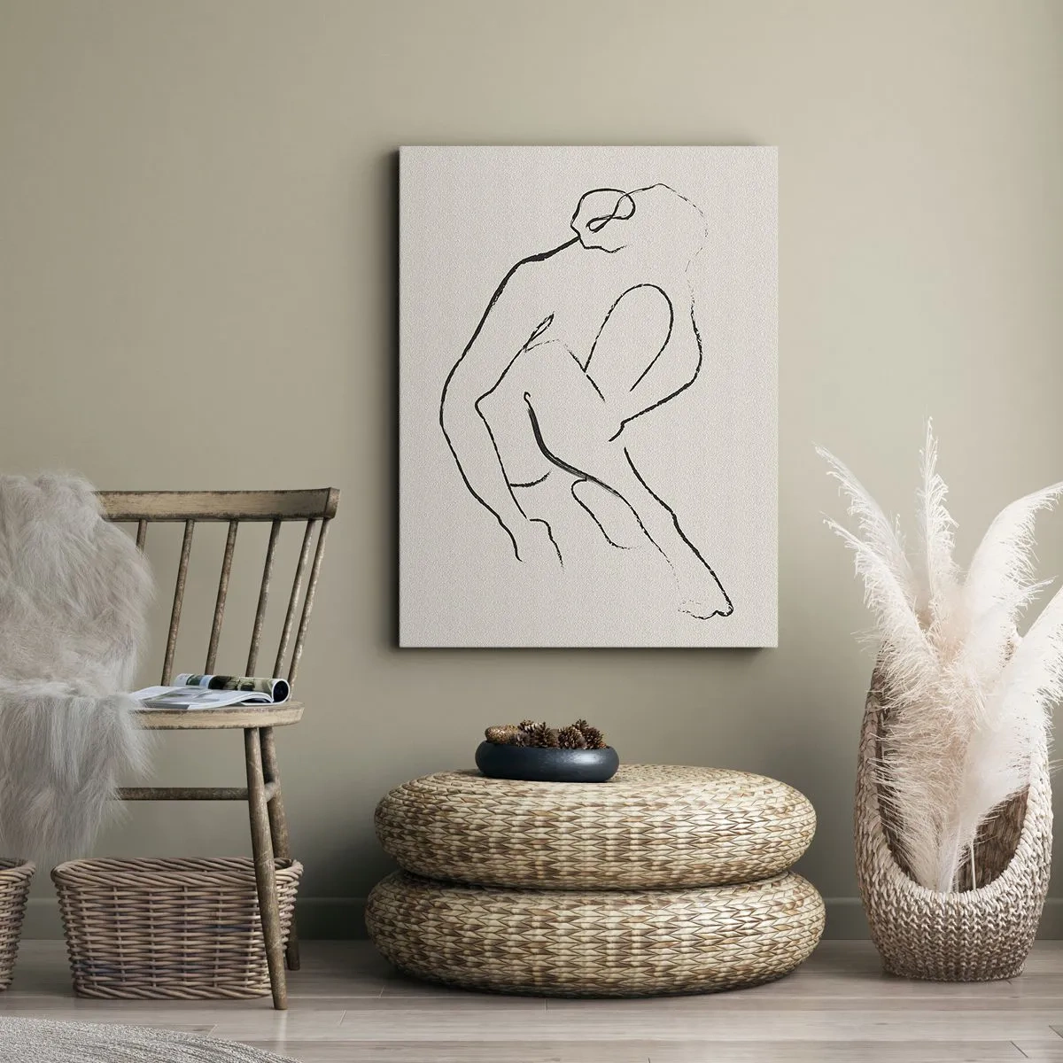 Obraz na plátne - Intímna skica - 45x80 cm