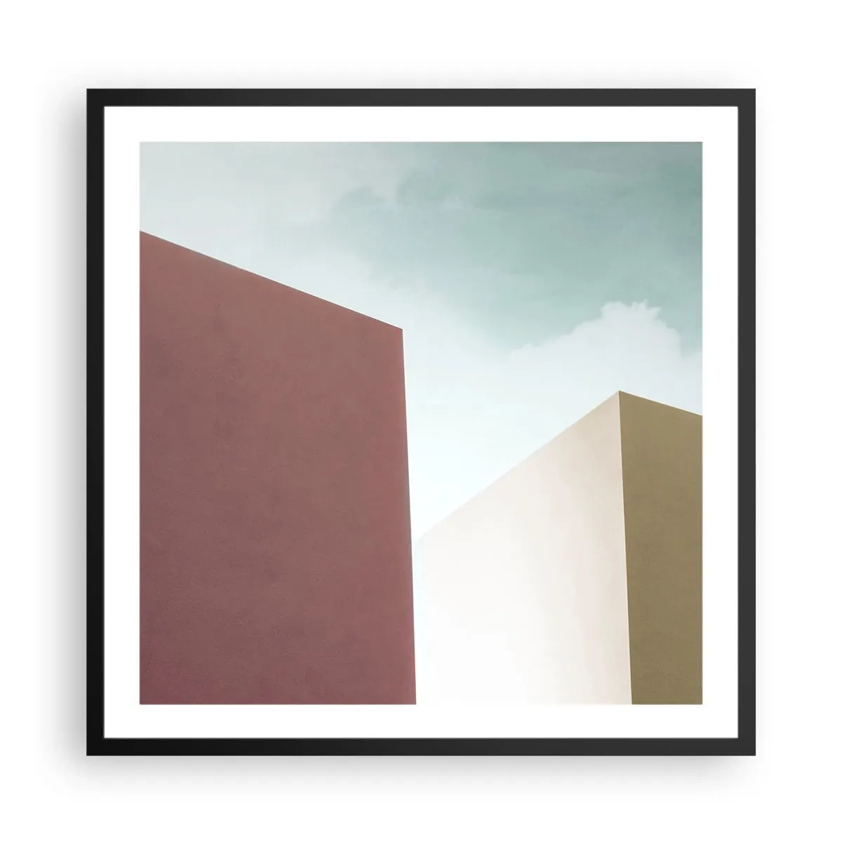 Plagát v čiernom ráme - Geometria slnečného leta - 60x60 cm