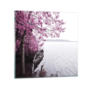 Obraz na skle - V ružovom tichu - 70x70 cm