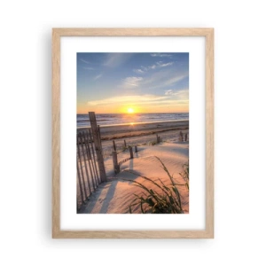 Plagát v ráme zo svetlého duba - Odlesk a tieň vetra - 30x40 cm