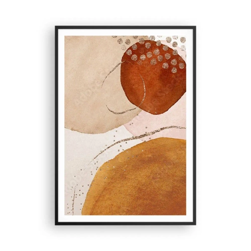 Plagát v čiernom ráme - Zaoblenie a pohyb - 70x100 cm