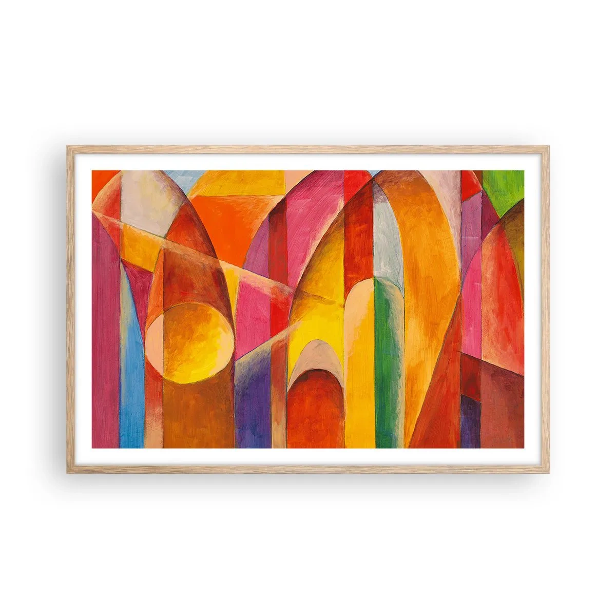 Plagát v ráme zo svetlého duba - Katedrála slnka - 91x61 cm