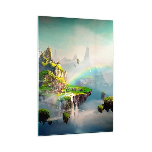 Obraz na skle - Uprostred neba - šťastné ostrovy - 50x70 cm