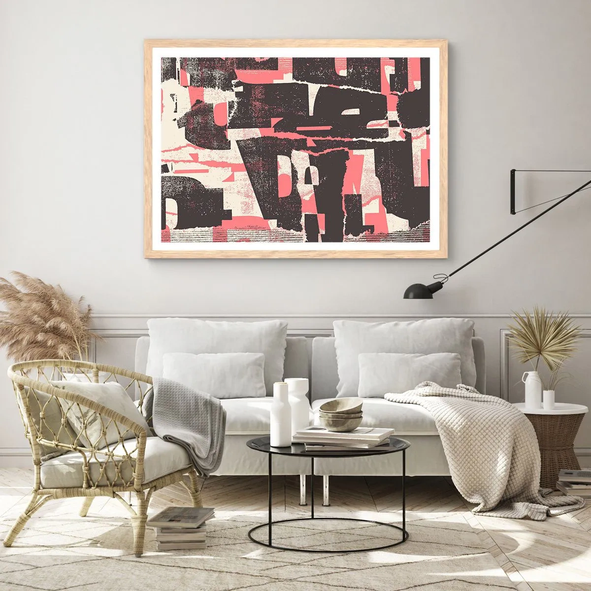 Plagát v ráme zo svetlého duba - Celý tento zhon - 40x30 cm