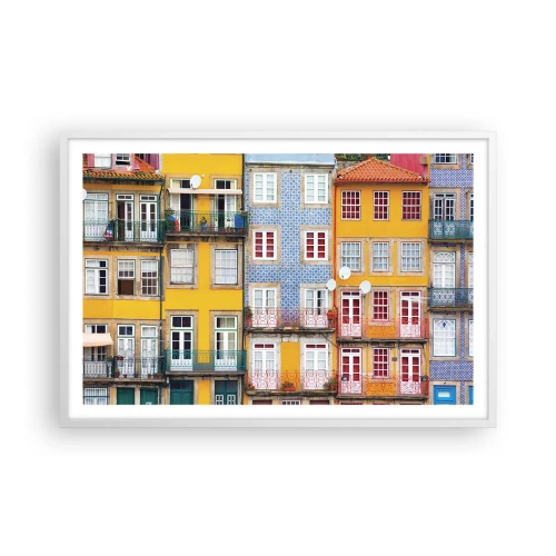 Plagát v bielom ráme - Farby starého mesta - 91x61 cm