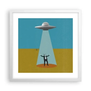 Plagát v bielom ráme - Blízke stretnutie - 40x40 cm