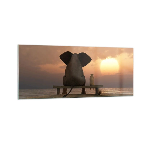 Obraz na skle - Je skvelé spolu mlčať - 100x40 cm