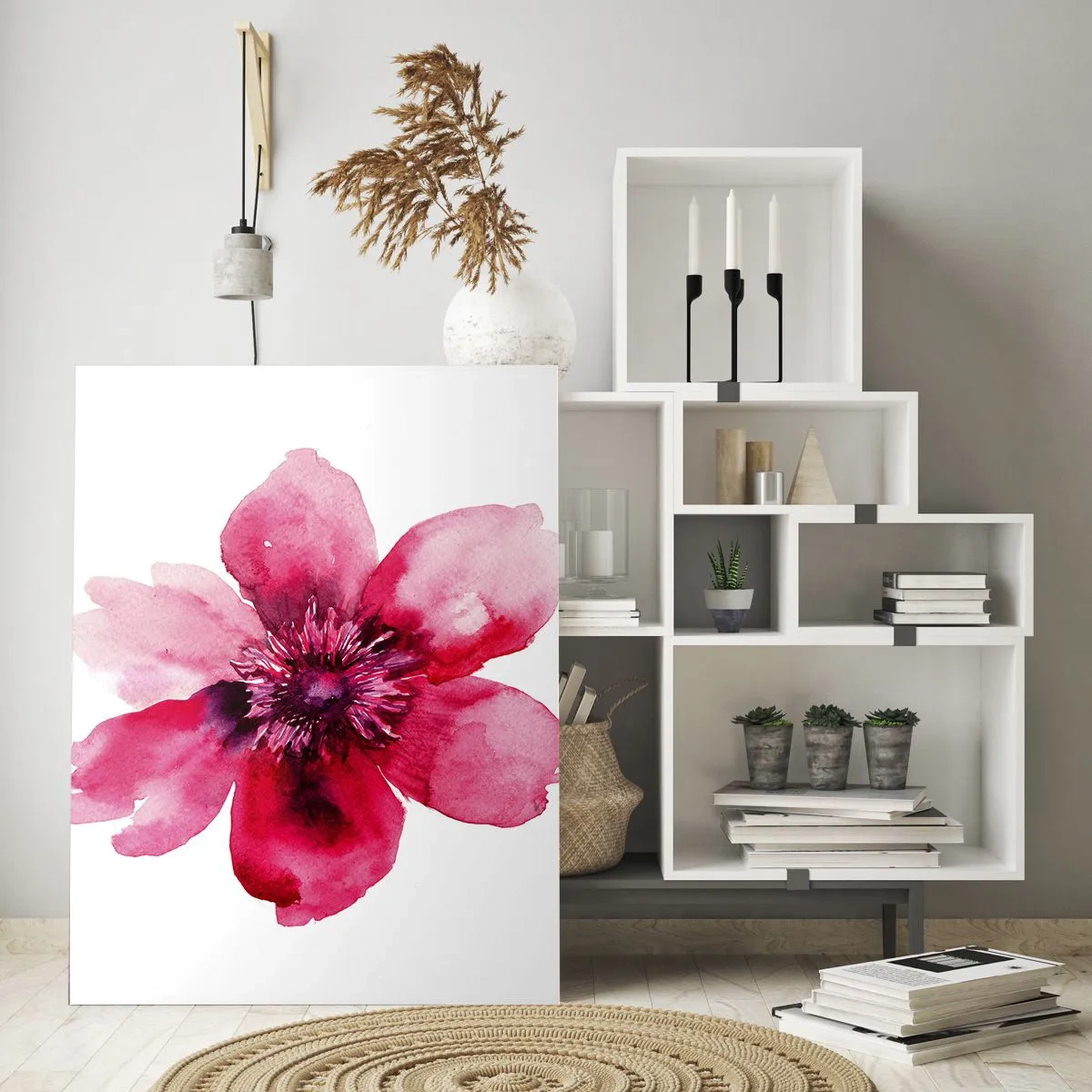 Obraz na skle - Karmínový voňavý bozk - 50x70 cm