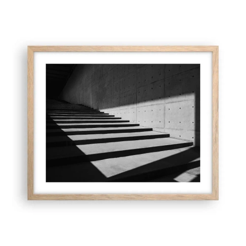 Plagát v ráme zo svetlého duba - Surová krása modernizmu - 50x40 cm