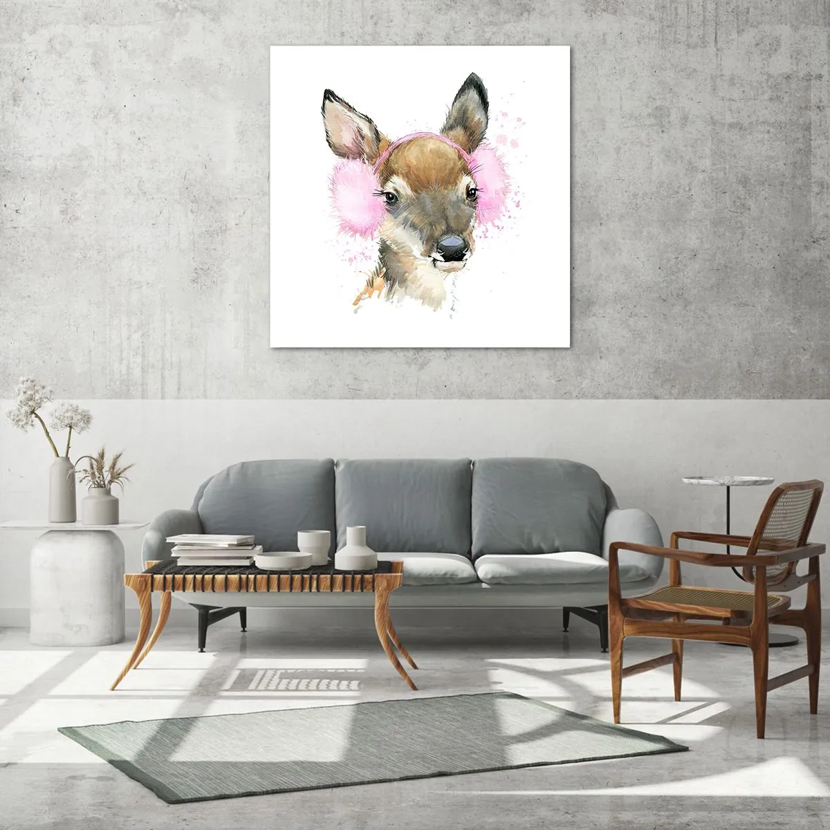 Obraz na skle - A mráz už nie je tak hrozný - 60x60 cm