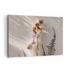 Obraz na plátne - Slnko a dievča - 100x70 cm