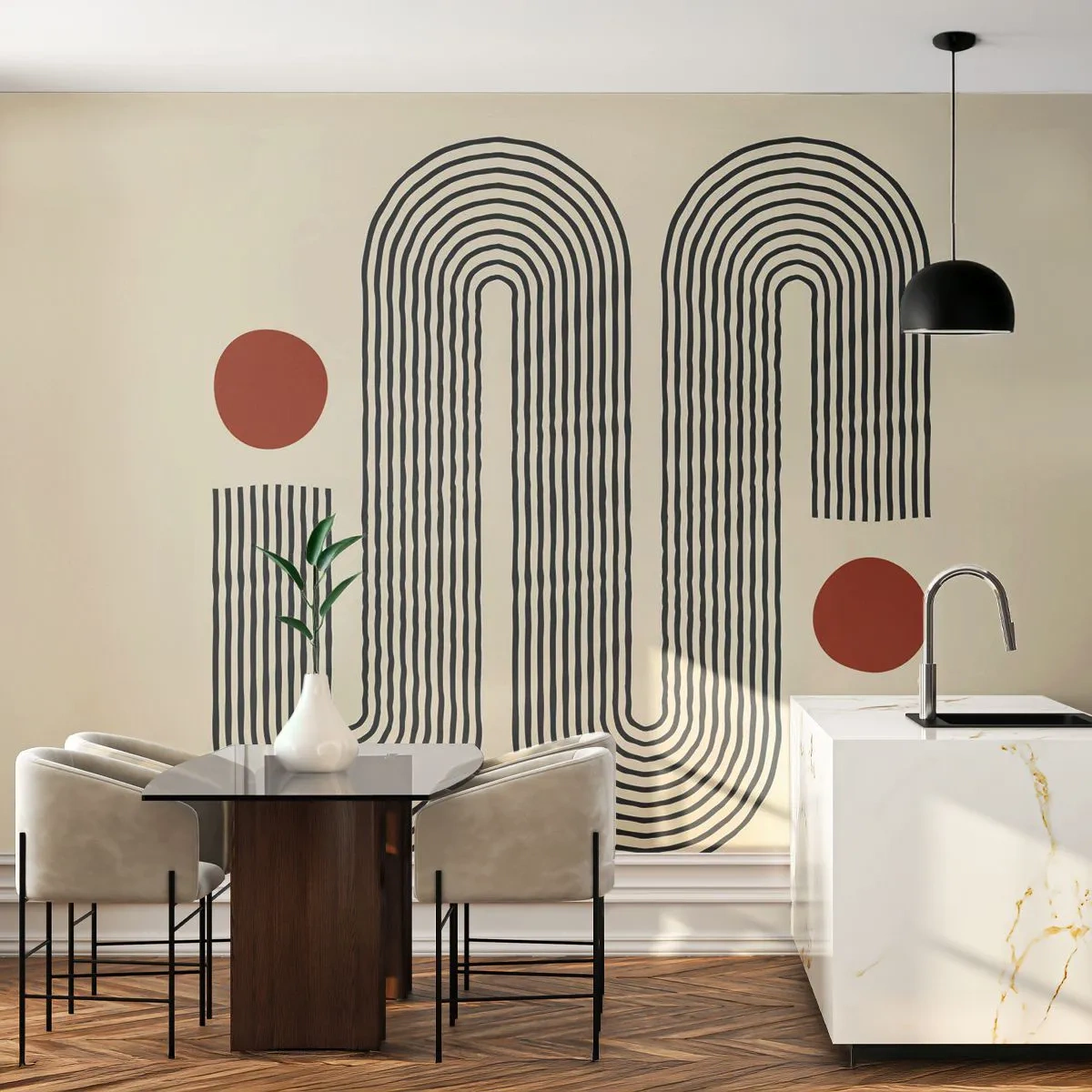 Fototapeta Premium Canvas - Od začiatku do konca - Abstrakcia, Grafika, Minimalizmus - 300x210 cm