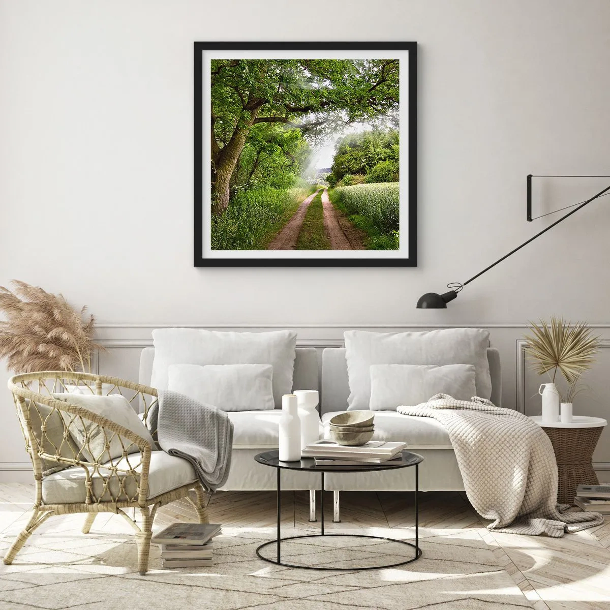 Plagát v čiernom ráme - Et in Arcadia ego - 60x60 cm