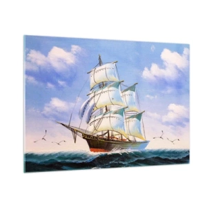Obraz na skle - Hrdo s vetrom - 100x70 cm