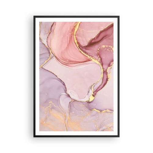 Plagát v čiernom ráme - Maznanie farieb - 70x100 cm