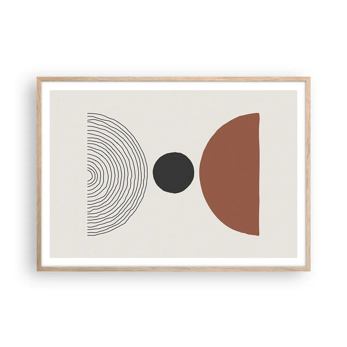 Plagát v ráme zo svetlého duba - V centre pozornosti - 100x70 cm