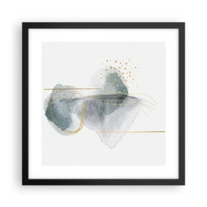 Plagát v čiernom ráme - O vzťahu medzi šedou a zlatou - 40x40 cm