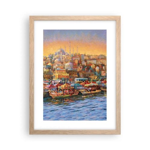 Plagát v ráme zo svetlého duba - Istanbulský príbeh - 30x40 cm