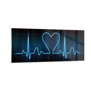 Obraz na skle - V rytme srdca - 100x40 cm