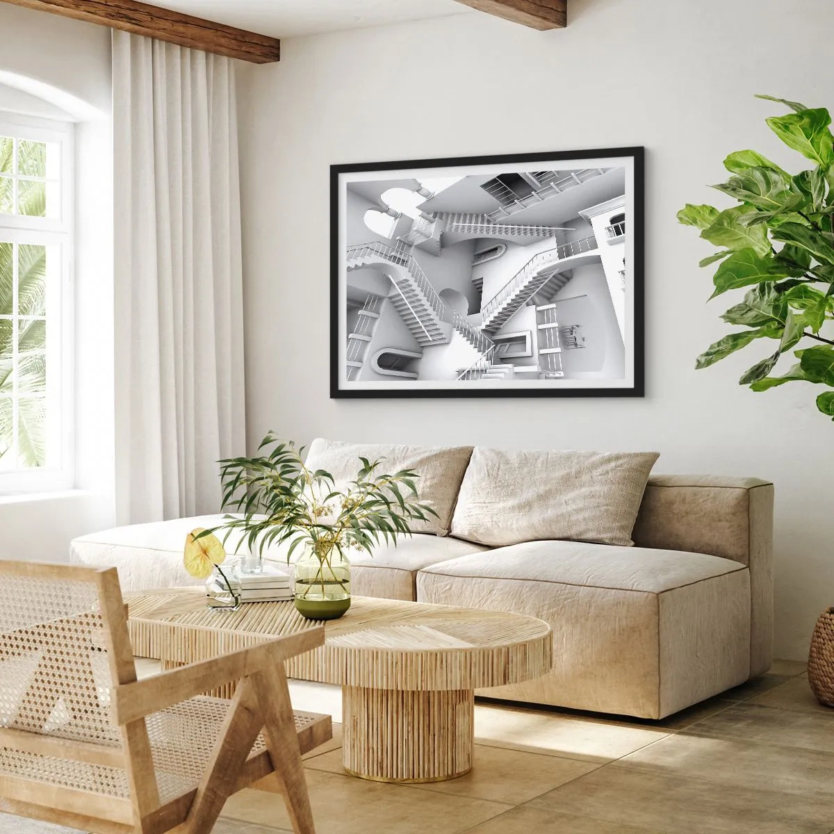 Plagát v čiernom ráme - Paradoxy prostoru - 100x70 cm