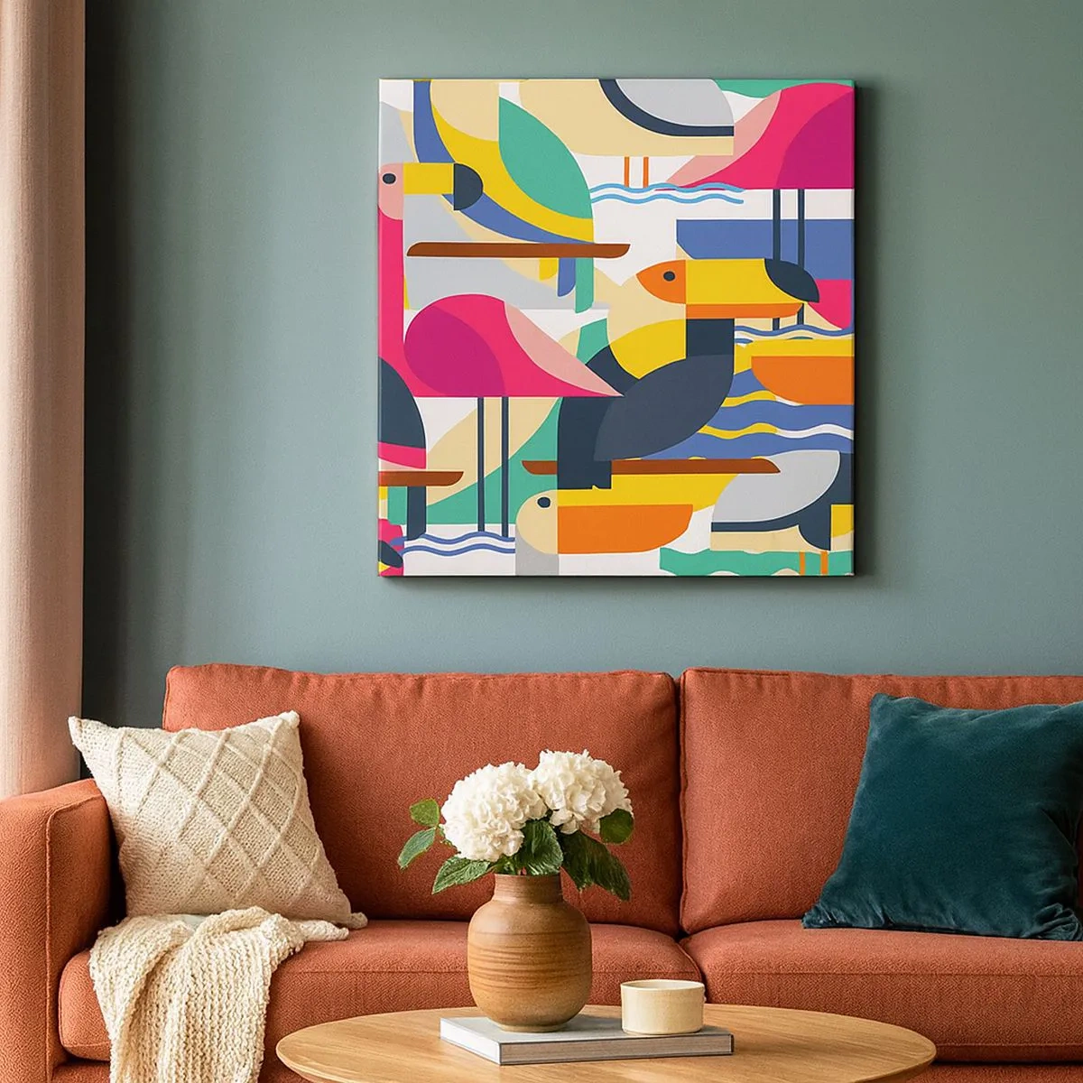 Obraz na plátne - Vtáčia párty - 30x30 cm