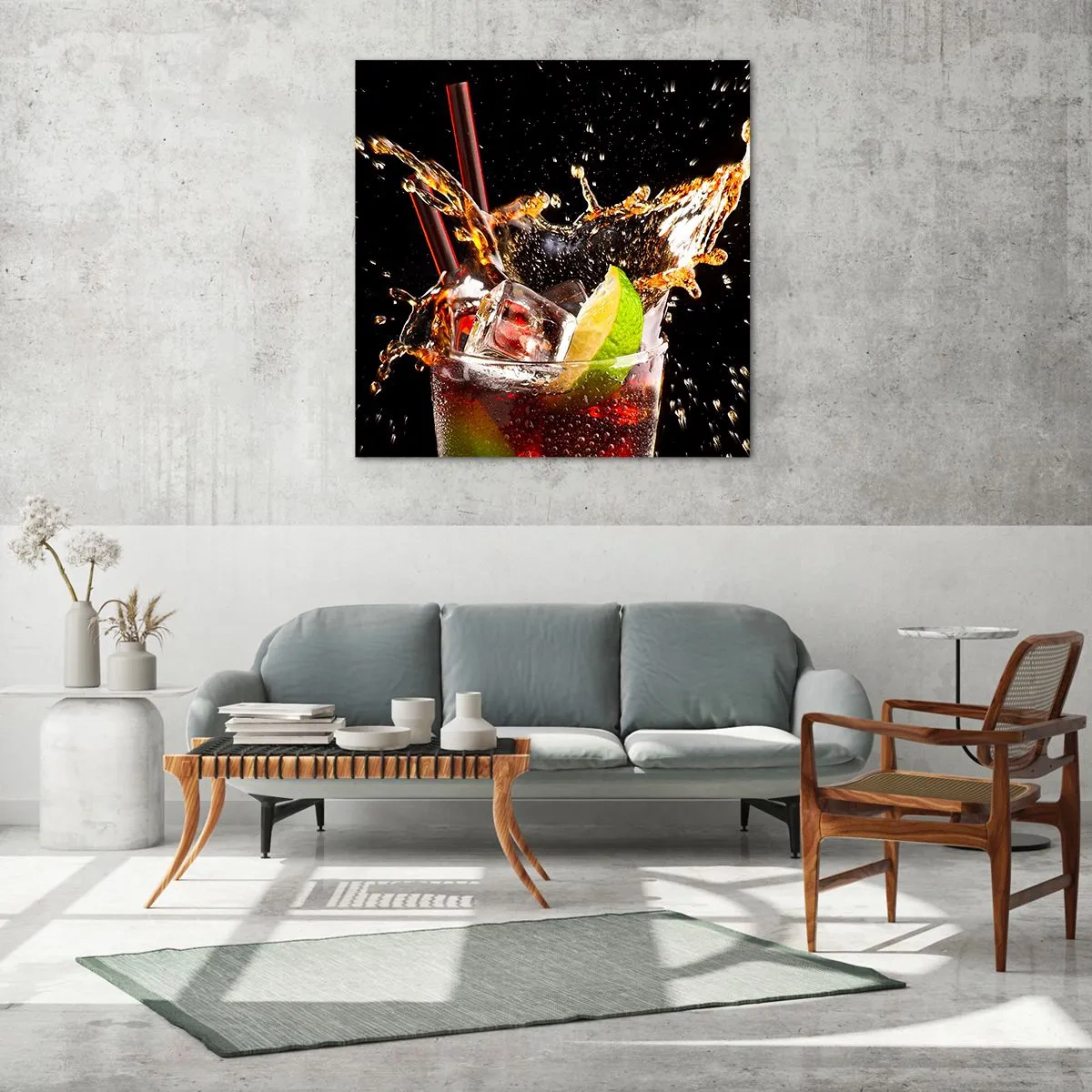 Obraz na skle - Radosť a energia farieb - 40x40 cm