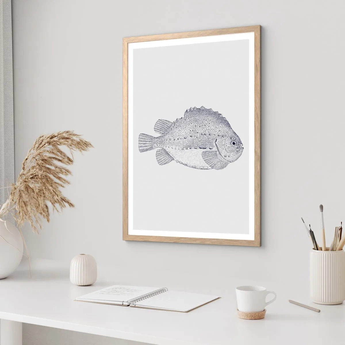 Plagát v ráme zo svetlého duba - Do albumu prírodovedca - 40x50 cm