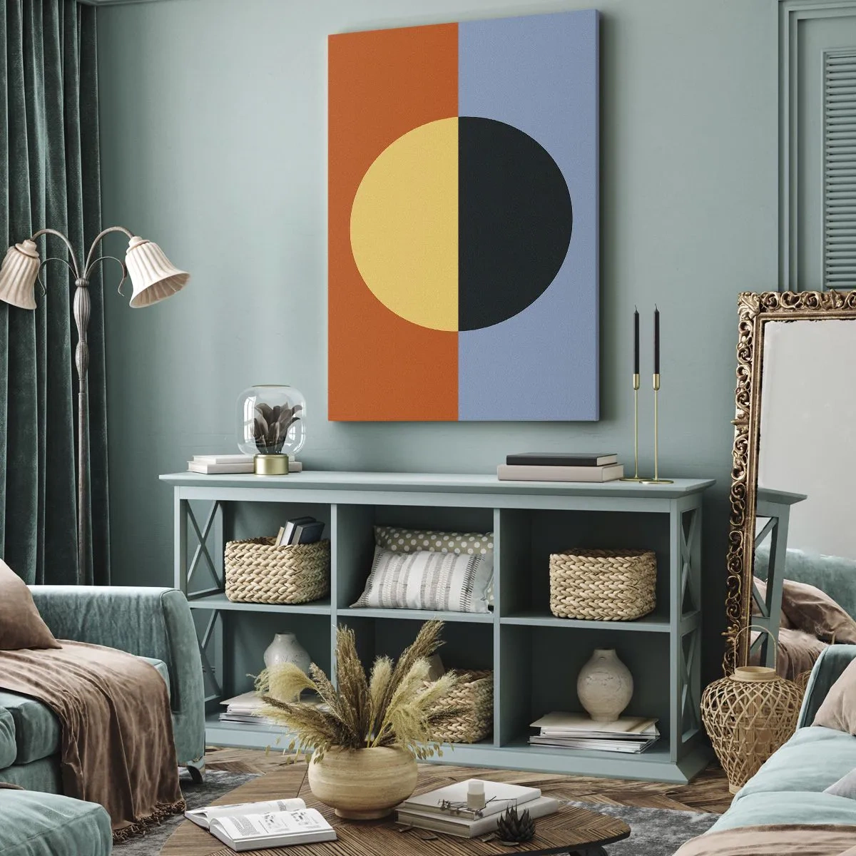 Obraz na plátne - Kompozícia tepla a chladu - 55x100 cm