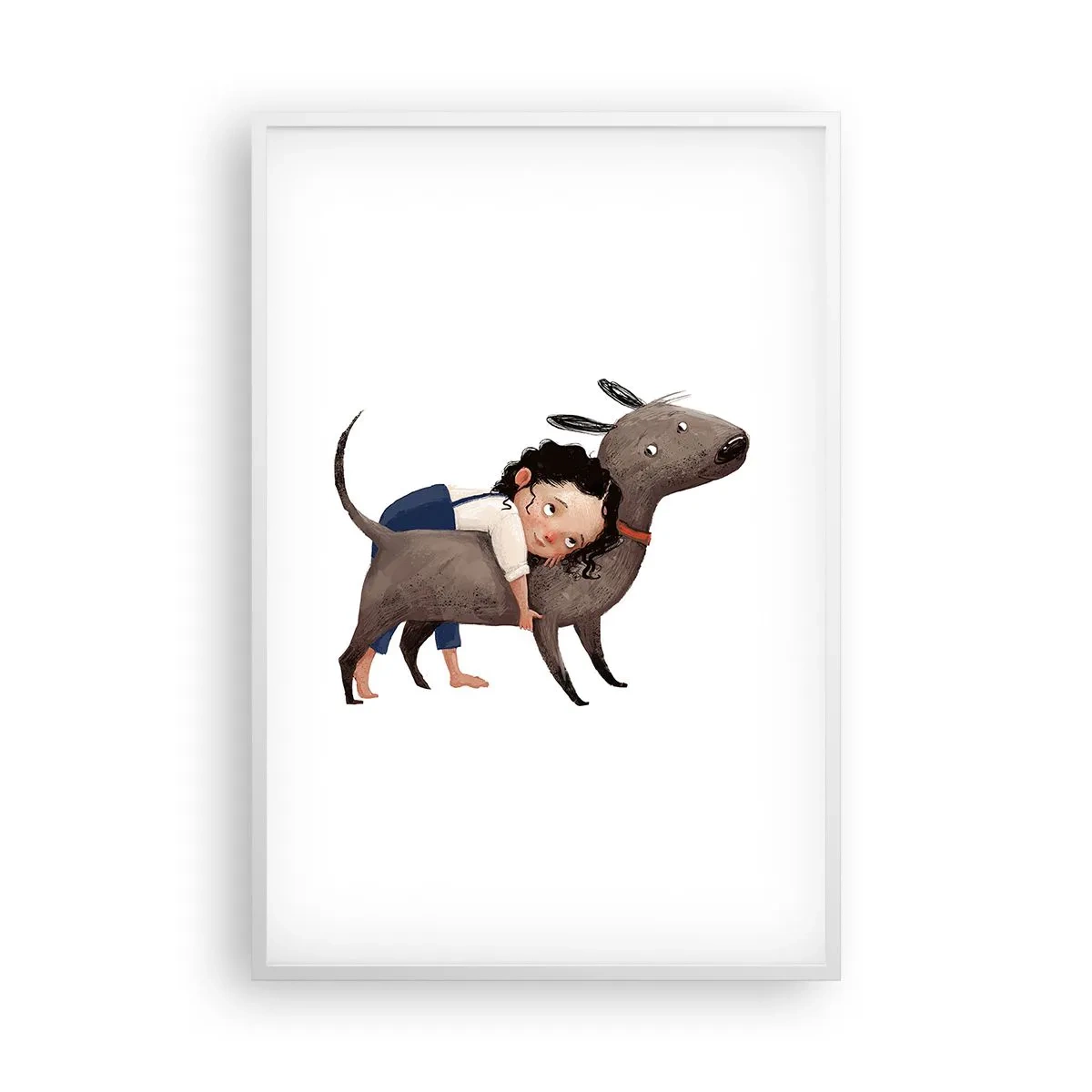 Plagát v bielom ráme - Najlepší priatelia - 61x91 cm