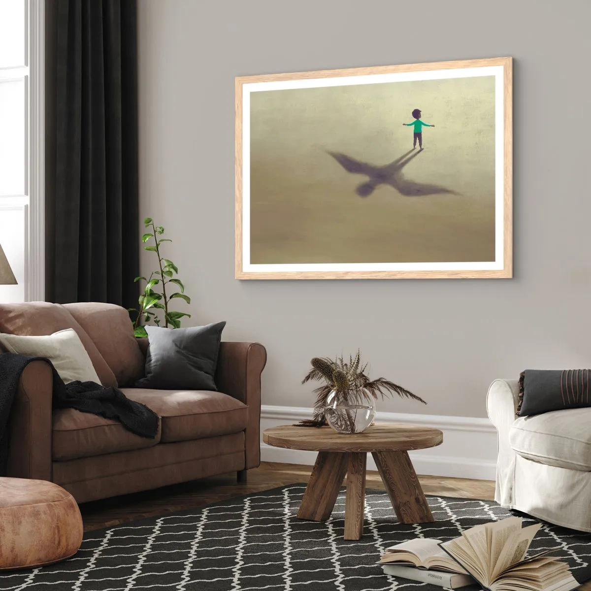 Plagát v ráme zo svetlého duba - Hrdina budúcnosti - 91x61 cm