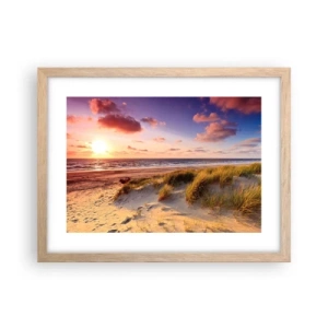 Plagát v ráme zo svetlého duba - Už letom vonia vzduch - 40x30 cm