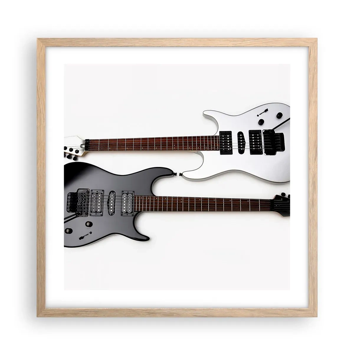 Plagát v ráme zo svetlého duba - Harmónia tvarov - 50x50 cm