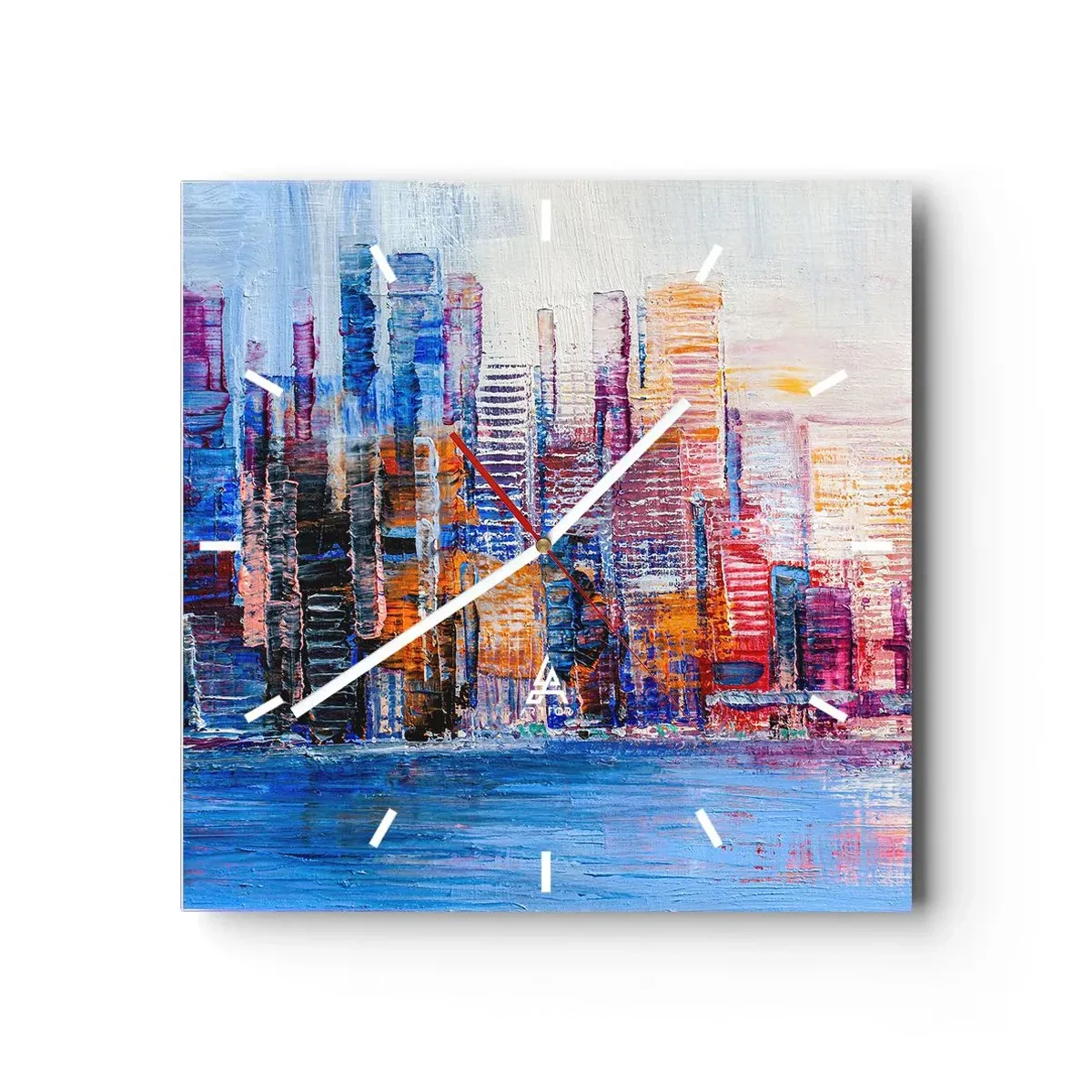 Nástenné hodiny - Radostná metropola - 40x40 cm