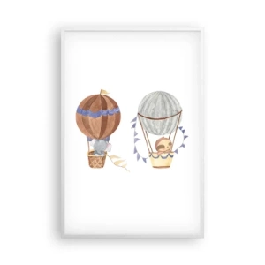 Plagát v bielom ráme - Priatelia na cestách - 61x91 cm