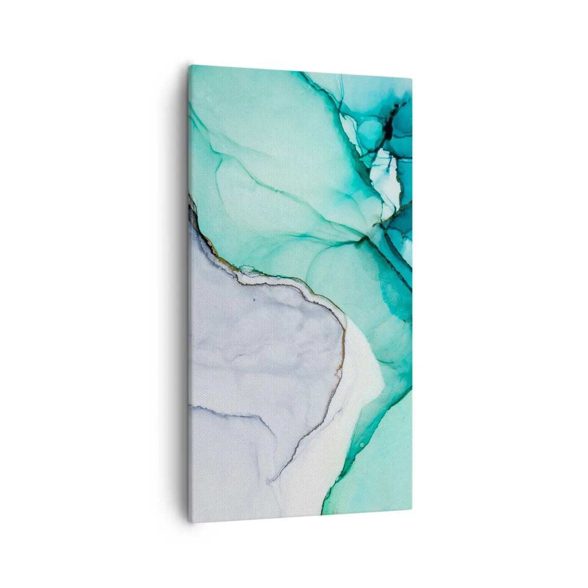 Obraz na plátne - Štúdia v tyrkysovej - 55x100 cm