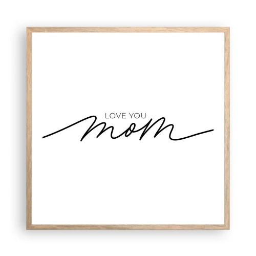 Plagát v ráme zo svetlého duba - Veľké dojatie - 60x60 cm