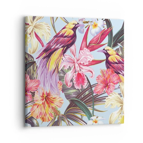 Obraz na plátne - Plátky a pierka - 30x30 cm