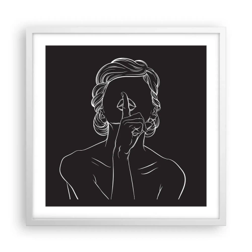 Plagát v bielom ráme - Krása rozkvitá v tichu - 50x50 cm