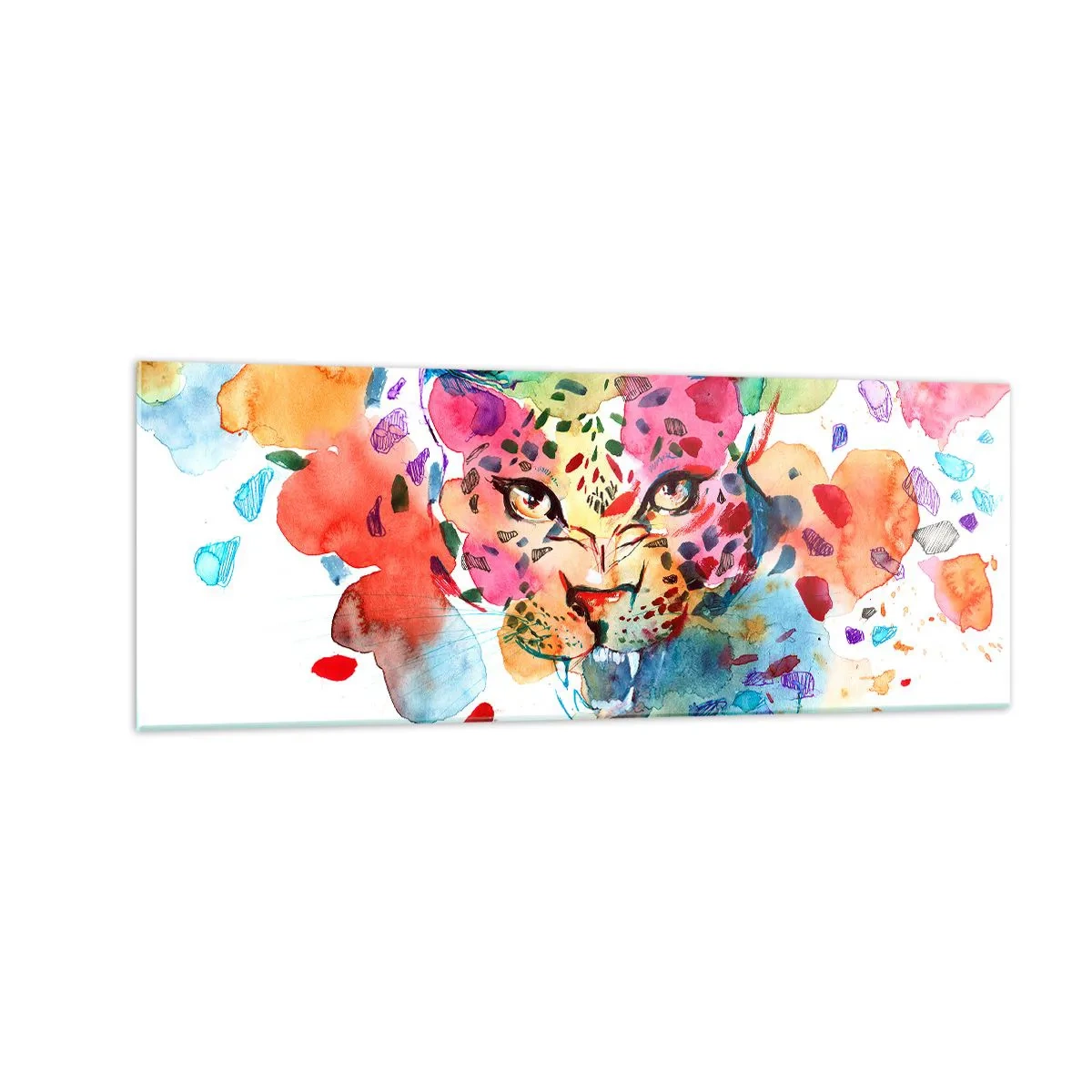 Obraz na skle - Kráska a zviera - 140x50 cm