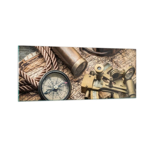 Obraz na skle - Urči smer - 100x40 cm